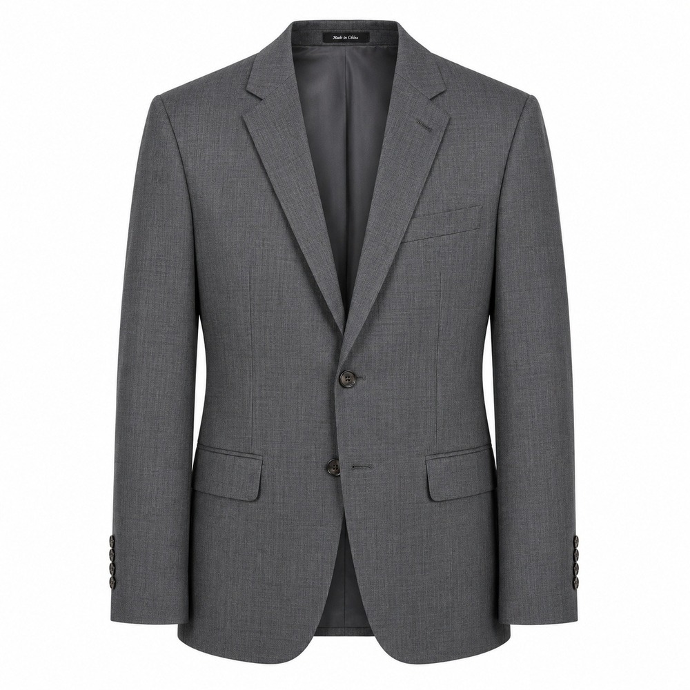 Lauren Ralph Lauren Mens 48S Gray‎ Glen Plaid 100% Wool Suit Jacket Blazer